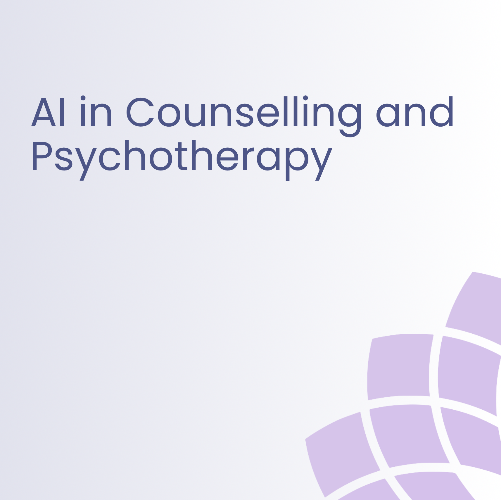 AI in Counselling and Psychotherpay